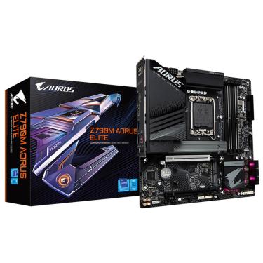 Imagem de Placa Mãe Gigabyte Z790M Aorus Elite LGA 1700 DDR5 mATX HDMI DP M.2 USB 3.2
