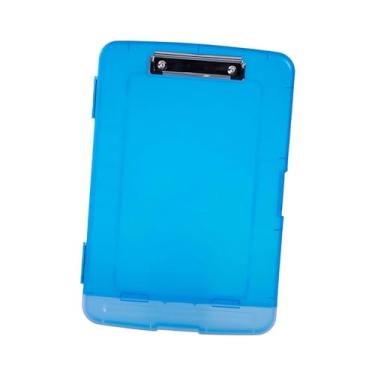 Imagem de Almencla Prancheta de baixo com armazenamento e suporte para caneta, organizador de prancheta de tamanho A4, PP, prancheta de enfermagem multifuncional, Azul