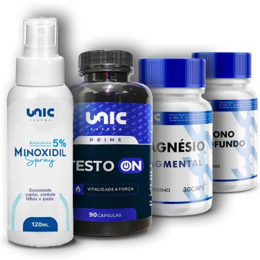 Imagem de Kit Stronda (Testo On + Minoxidil 5% + Sono Profundo + MagMental) Kit (Testo on, minoxidil, MagMental e Sono Profundo)