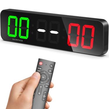 Imagem de SERPHIX Placar digital grande de 38,6 cm, cor de LED variável, cronômetro, placar eletrônico de mesa com controle remoto, marcador de pontuação para jogos/buraco de milho/vôlei/tênis de mesa esportes