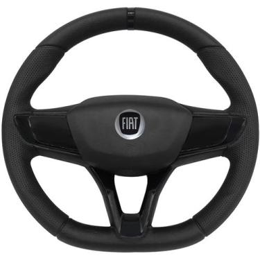 Imagem de Volante Esportivo Fiat Fiorino 2001 até 2013 Logo Preto + Cubo - Polip