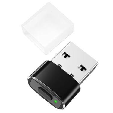 Imagem de Mouse Jiggler mini indetectável com botão de interruptor, movimento de mouse USB portátil sem fio funciona em casa com 3 modos de balanço, Plug & Play, clicker mantém o dispositivo ativo evita o sono,
