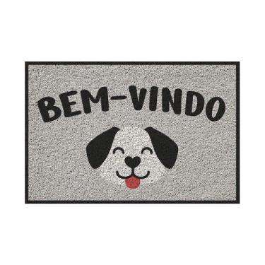 Imagem de Capacho Vinílico Estampado Antiderrapante 60x40cm - Komeco, Cachorro