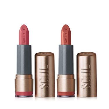 Imagem de Kit Soul Kiss Me: Batom Mate Rose Único 3,7g + Batom Hidratante Nude V