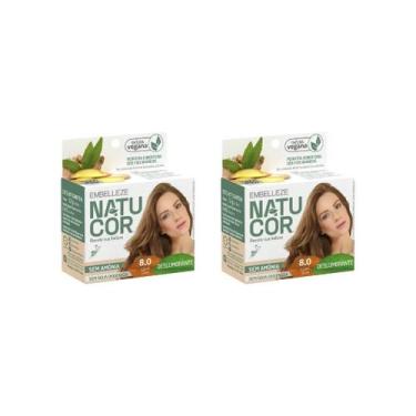 Imagem de Coloraçao Natucor 8.0 Louro Claro-Kit C/2Un