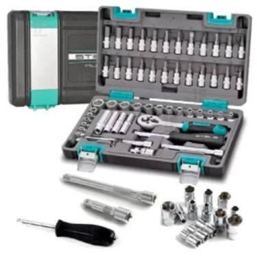 Imagem de Kit Ferramenta Jogo De Soquete 57 Peça Chave Crv Allen Stels - A.R Var