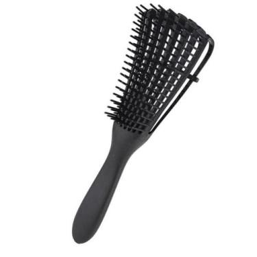 Imagem de Pente Escova Polvo Preta Desembaraçar Cacheados E Crespos - Lux Hair