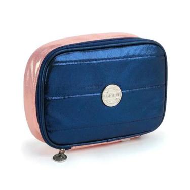 Imagem de Estojo Box Escolar Seanite Metalizado Meninas Seanite , Azul