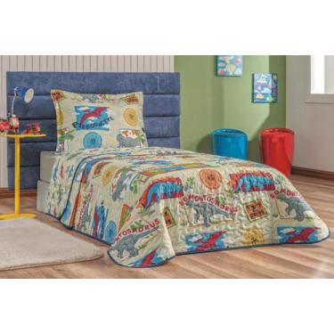 Imagem de Colcha Cobre leito infantil estampada Duo Face Solteiro 2 pç - Safira 