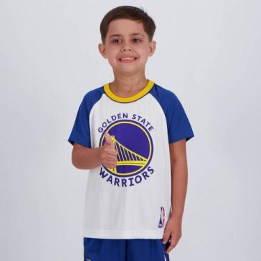 Imagem de Camiseta NBA Golden State Sorority Infantil Branca - Braziline, 8 ANOS