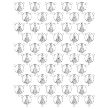 Imagem de Diyalo 3-Hole Holy Ave Maria/Miraculous Medal/Our Lady of Aparecida/Saint Bernadette of Lourdes Rosary Chaplet Connector DIY Jewelry Making Parts in Bulk (G-50pcs)