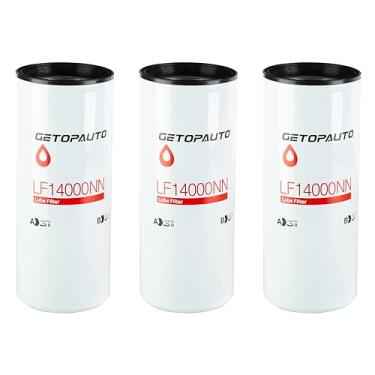 Imagem de GETOPAUTO Filtro de óleo/lubrificante LF14000NN compatível com motores a diesel ISX ISM QSX QSM QST X15 M11 substitui LF14000NN 4367100 LF9080 P559000 LF9001 BD7154 57746XD 6000 0-2111 -1340 (conjunto de 3)