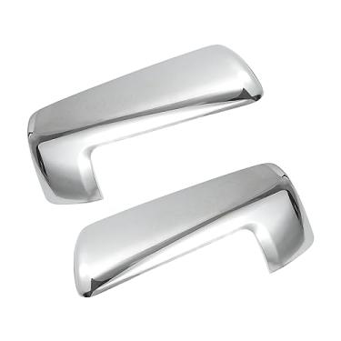 Imagem de Partuto Capa de espelho retrovisor cromado para decoração - cobertura de tampa do espelho esquerdo direito exterior do carro - para Chevrolet Silverado 1500 2019-2022 ABS plástico prateado - 1 par