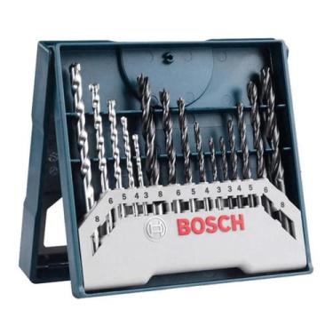 Imagem de Jogo De Brocas Bosch Mini X-Line - 15 Peças, 15, 5 Brocas Ø3/4/5/6/8mm