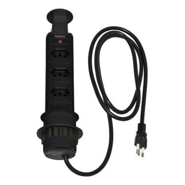 Imagem de Torre com 3 tomadas Preto Renna