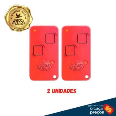 Imagem de Kit 2 Controles Remoto Rossi NTX RC 433mhz Motor de Portão VERMELHO - 