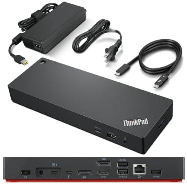 Imagem de Doca Universal Thunderbolt 4 Lenovo - Preta, USB-C, Thunderbolt 4, Ethernet, Compatível com various modelos Lenovo