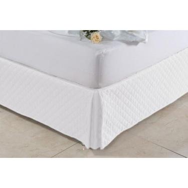 Imagem de Saia Box Ultrassônica matelada Casal Padrão - Santos Enxovais, Branco