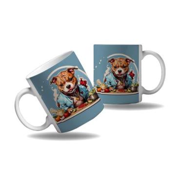 Imagem de Caneca Presente Pitbull Cozinheiro Chefes Cozinha Profissão - Enjoy Sh