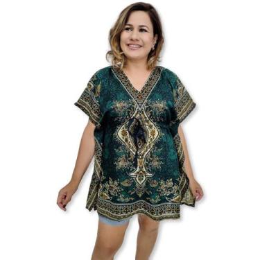 Imagem de Bata Kaftan Indiana Longuete Saída de Praia Plus Size - 02 - Sarat Mod