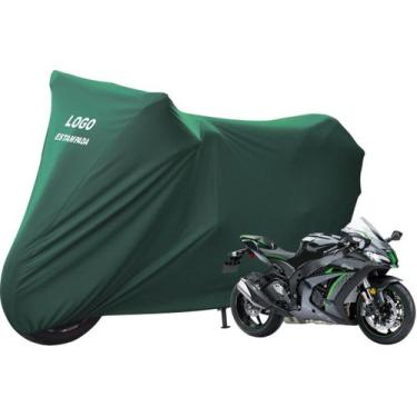 Imagem de Capa Para Moto Kawasaki ZX-10R SE Com Logo - Mz, Verde
