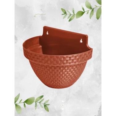 Imagem de Vaso de parede meia lua rattan terracota 03 litros - N.variedades, Mar