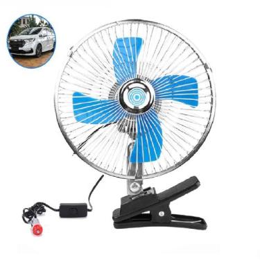 Imagem de Ventilador para Caminhão Carro Van 12V com Garras para Suporte Potênci