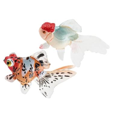 Imagem de TOYANDONA Figuras Realistas 2 Peças Simulação Peixes Aquário Ornamentos Casa