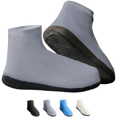 Imagem de Galashield Capas para sapatos de chuva | Capas de sapato impermeáveis para homens e mulheres | Galochas reutilizáveis, Cinza, X-Large