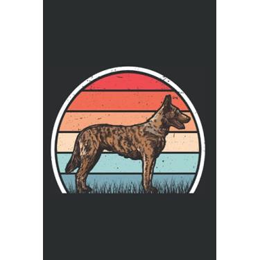 Imagem de Hollandse Herder Notizbuch: Hollandse Herder Retro Holländischer Schäferhund / 6x9 Zoll / 120 linierte Seiten