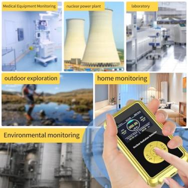 Imagem de Detector de Radiação Nuclear Detector de Radiação Nuclear, Contador Geiger de Alta Precisão, Resposta Rápida X Y B Contador de Detecção Dosímetro de Com Alarme
