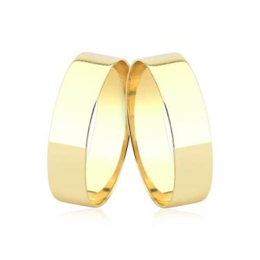 Imagem de par de alianças lisas 5mm ouro PURO 18k maciço A68L5 - MAEHLER JOIAS, 