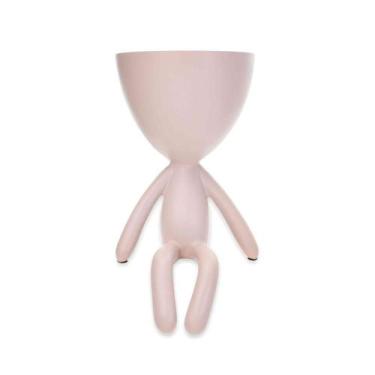 Imagem de Vaso Bob Robert Plant Sentando Em Poliresina Rosa 18x10x10cm - DROSSI