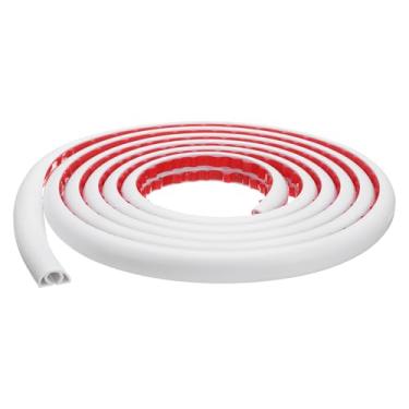 Imagem de HARFINGTON Capa de cabo de 3 m L 0,3 x A 0,3 cm de comprimento do canal interno PVC esconde o cabo de extensão, protetor de fios para evitar desvios de cabos, gerenciamento de cabos, branco