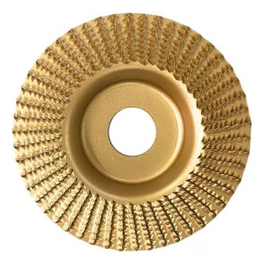 Imagem de Disco Abrasivo Esculpidor para Madeira, Formato Cupim, Dourado
