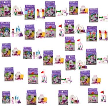 Imagem de 24 Kit de montar castelo robo brinquedo infantil coleção completa educ