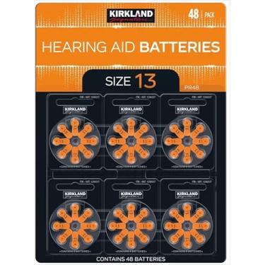 Imagem de Kirkland Signature Baterias para Aparelhos Auditivos Pacote com 48 Zinco Air, Tamanho 13
