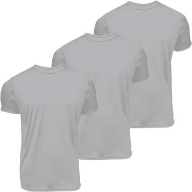 Imagem de Kit 3 camisas manga curta gola redonda Dryfit UV Plus Size - EX311, Br