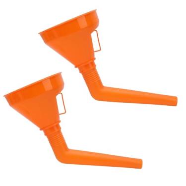 Imagem de 2 Conjuntos Funil de Preenchimento de óleo Largo Boca Longa Conveniente Fácil de Usar Funil de Gasolina para Motocicleta Automotiva