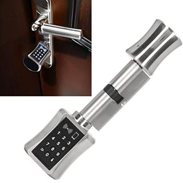 Imagem de Fechadura de porta sem chave, fechadura de porta digital com teclado, código inteligente digital e conjuntos de maçanetas frontais, senha, chave, cartão, APP, maçaneta de código