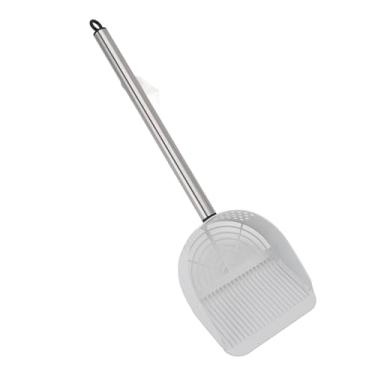 Imagem de Colher de Lixo de Malha de Malha de Aço Inoxidável, Colher de Gato de Alça Longa, pá de pá, Colher de Metal para Caixa de Areia Com Desígnio de Forma Meia Redonda, Ideal para