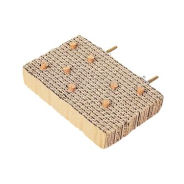 Imagem de IEUDNS Bird Poldge Platform Plankeet Toy de mastigação, Parrot Cage Playground, Toy de brinquedos de pássaros interativos Toy para papagaios pombinhos, S