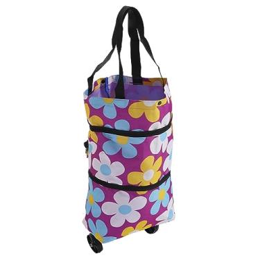 Imagem de Sacolas dobráveis leves e dobráveis com roda para compras de supermercado de idosos (estilo 1)