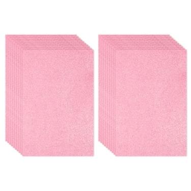Imagem de PATIKIL 20 folhas de espuma brilhante de 2 mm, papel EVA brilhante rosa 40,6 cm x 30,5 cm