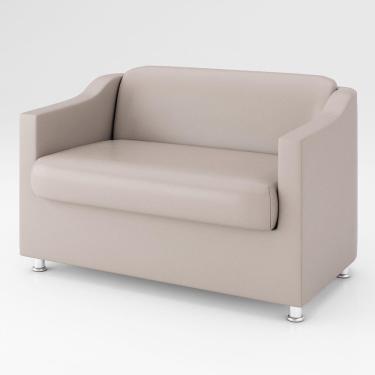 Imagem de Sofá Namoradeira Tilla Confortável Courino Cor: Bege