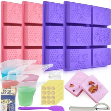 Imagem de Artcome Kit de fabricação de sabão DIY – moldes, ferramentas de medição e embalagem para sabonetes artesanais – ferramentas de fabricação de sabão DIY para iniciantes e profissionais – Ideal para