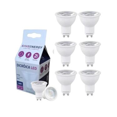 Imagem de 7 Lâmpada Mr16 Led 7w Branco Quente 2700k 580lm Save Energy