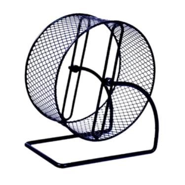 Imagem de WeiLaiKeQi Roda de exercício de hamster de ferro Roda de hamster silenciosa para ouriços, ratos, acessórios de gaiola anti -gaiola de esquilo robusta, L