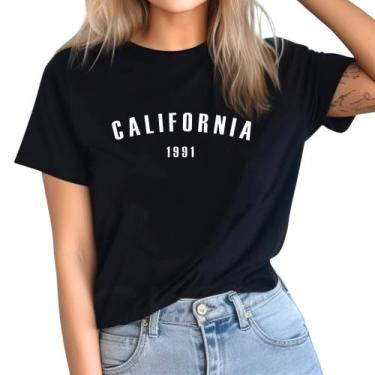 Imagem de Camiseta Feminina California 1991 Algodão Fio 30.1 - Ineed T-shirt, Pr