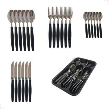 Imagem de Faqueiro Inox Jogo De Talheres Com Divisória Organizadora - Em Casa Te
